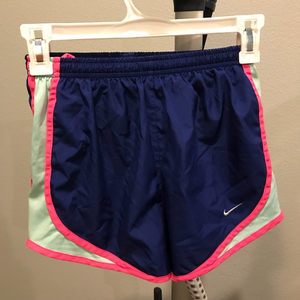 Blue and Pink Nike Running Shorts